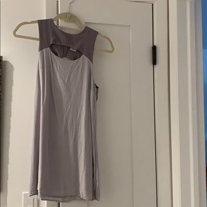 UO Soft Gray Cut-Out Dress